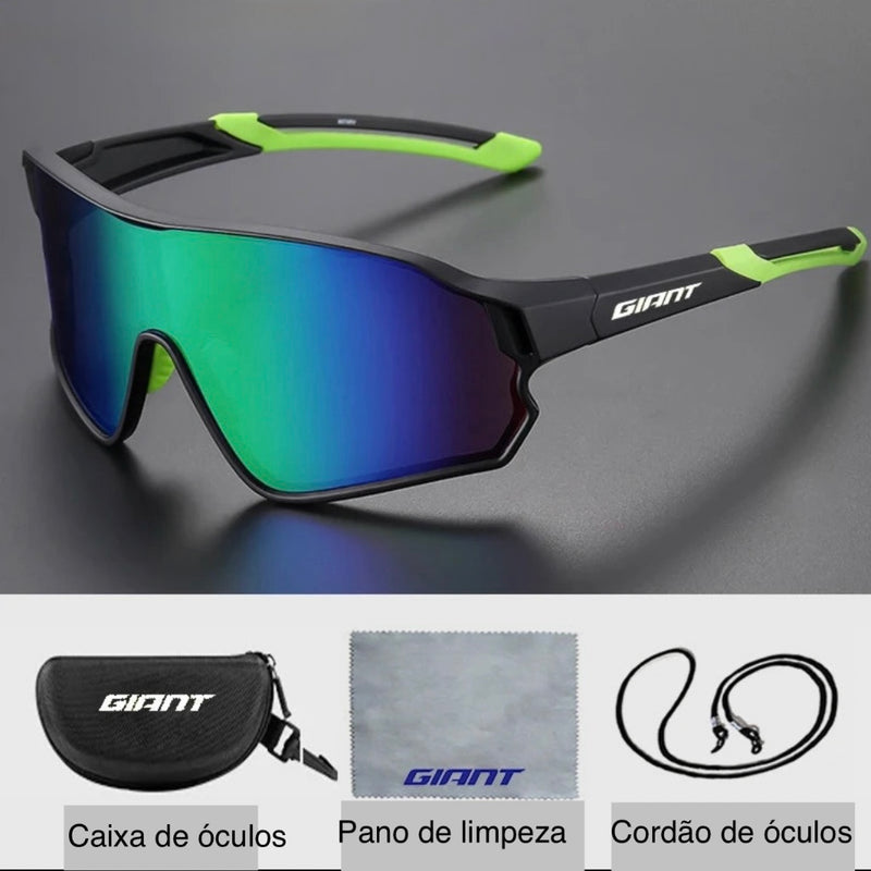 GIANT RiderPro X5 – Óculos Ciclismo Polarizados UV400 Anti-Fog MTB