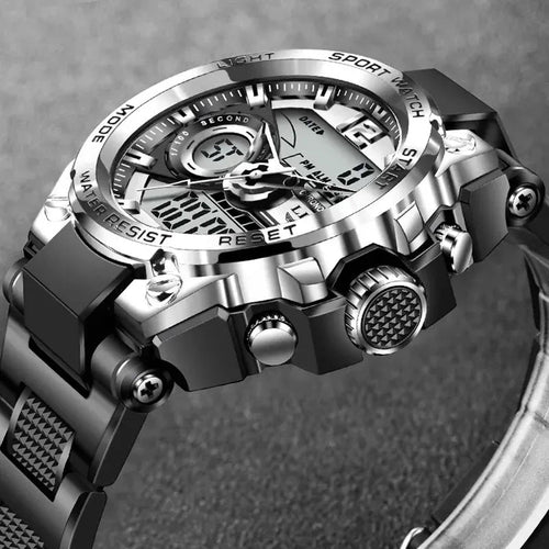 Detalhes da pulseira de SilicaGel do Relógio Masculino King