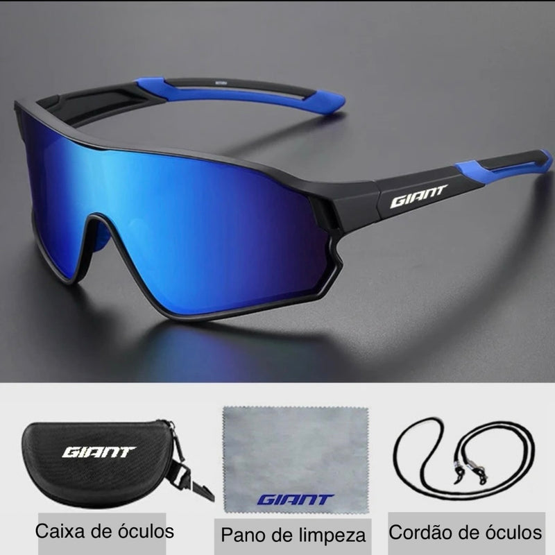 GIANT RiderPro X5 – Óculos Ciclismo Polarizados UV400 Anti-Fog MTB