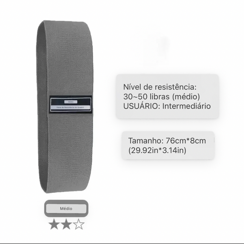 Bandas Elásticas Hip Resistance – Treino Glúteos e Pernas