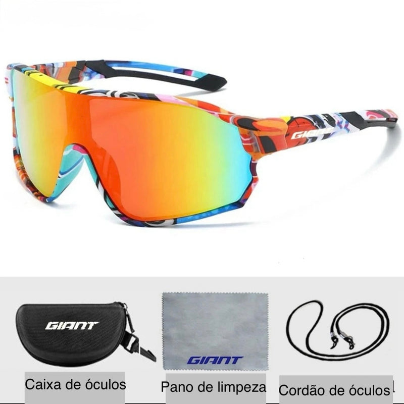 GIANT RiderPro X5 – Óculos Ciclismo Polarizados UV400 Anti-Fog MTB