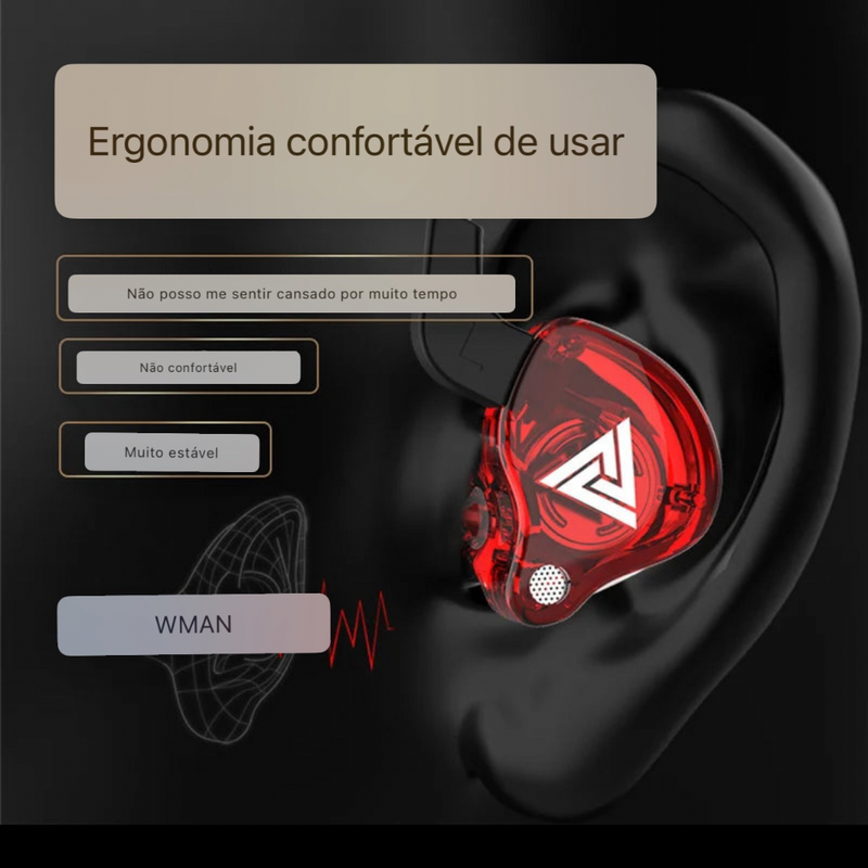Fone In-Ear com Cancelamento de Ruído e Microfone