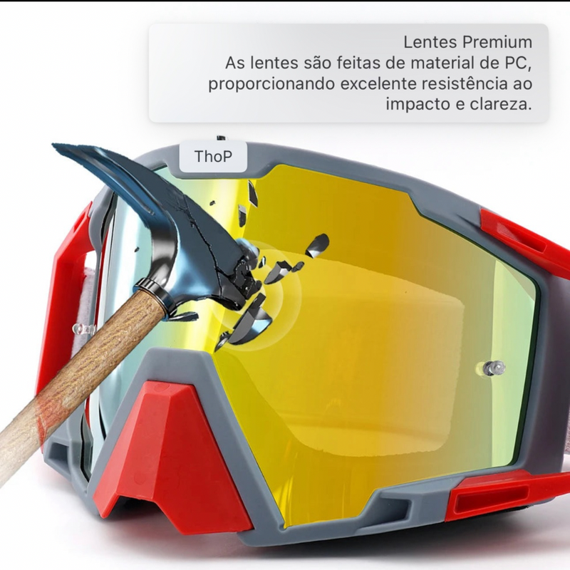 Óculos Motocross MX Off Road – Unissex Anti-Fog e Proteção UV400