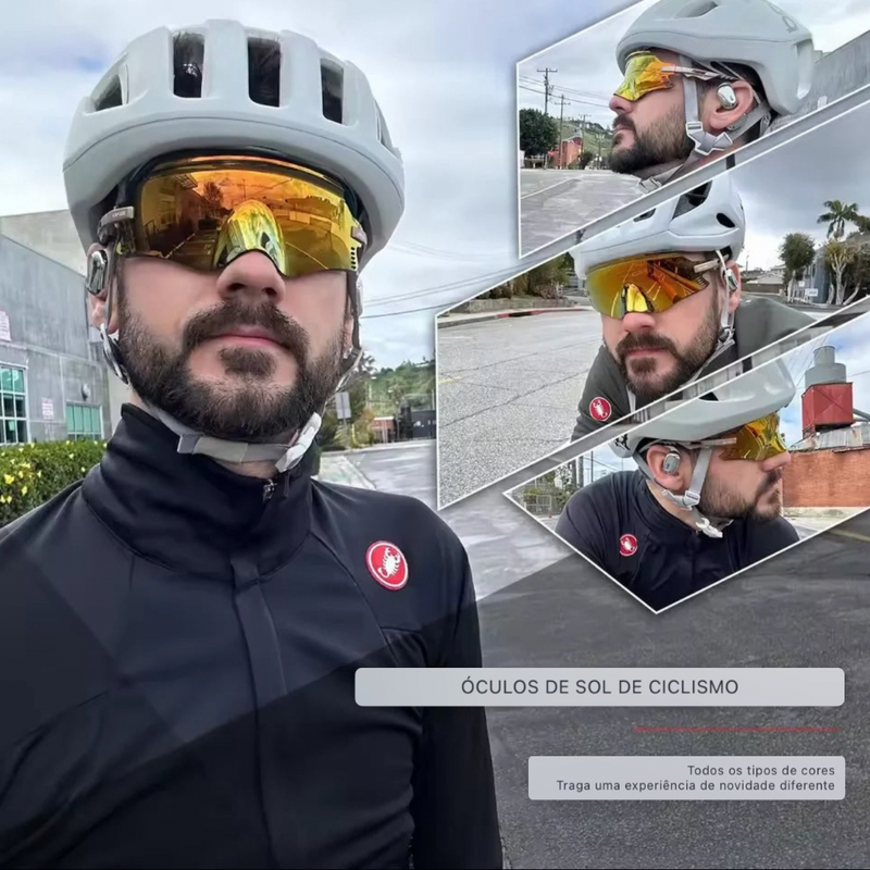 Óculos Ciclismo UV400 Fotocromático Unissex