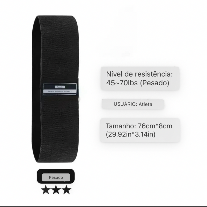 Bandas Elásticas Hip Resistance – Treino Glúteos e Pernas
