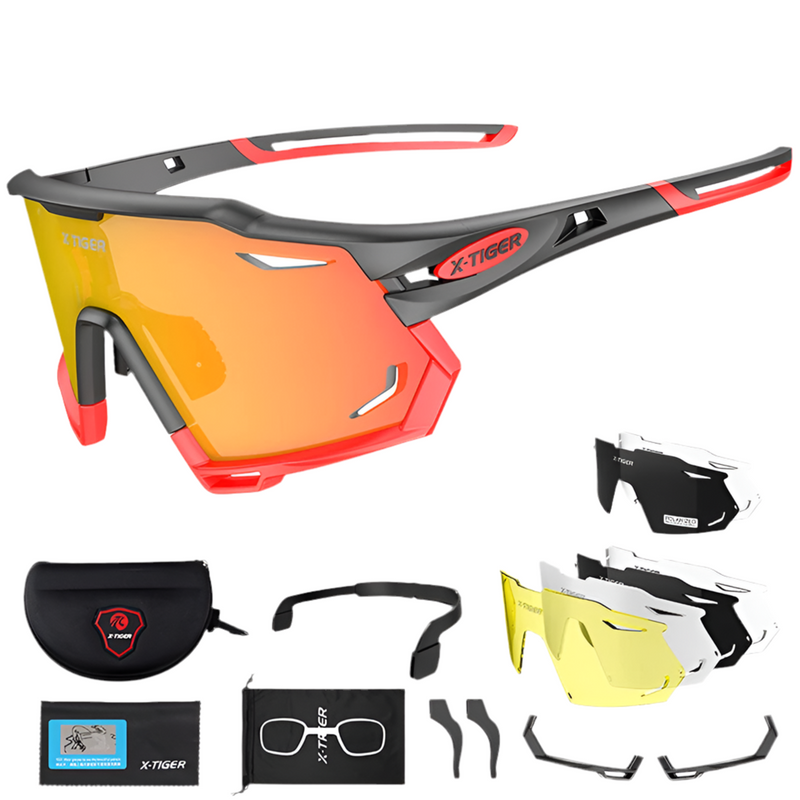 Óculos X-TIGER 5 Lentes Polarizadas UV400 Profissional