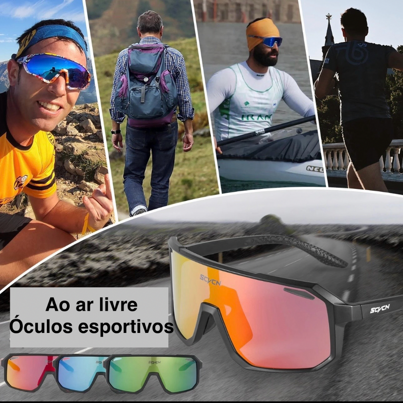 Óculos de Ciclismo SCVCN UV400 Multicolor Unissex
