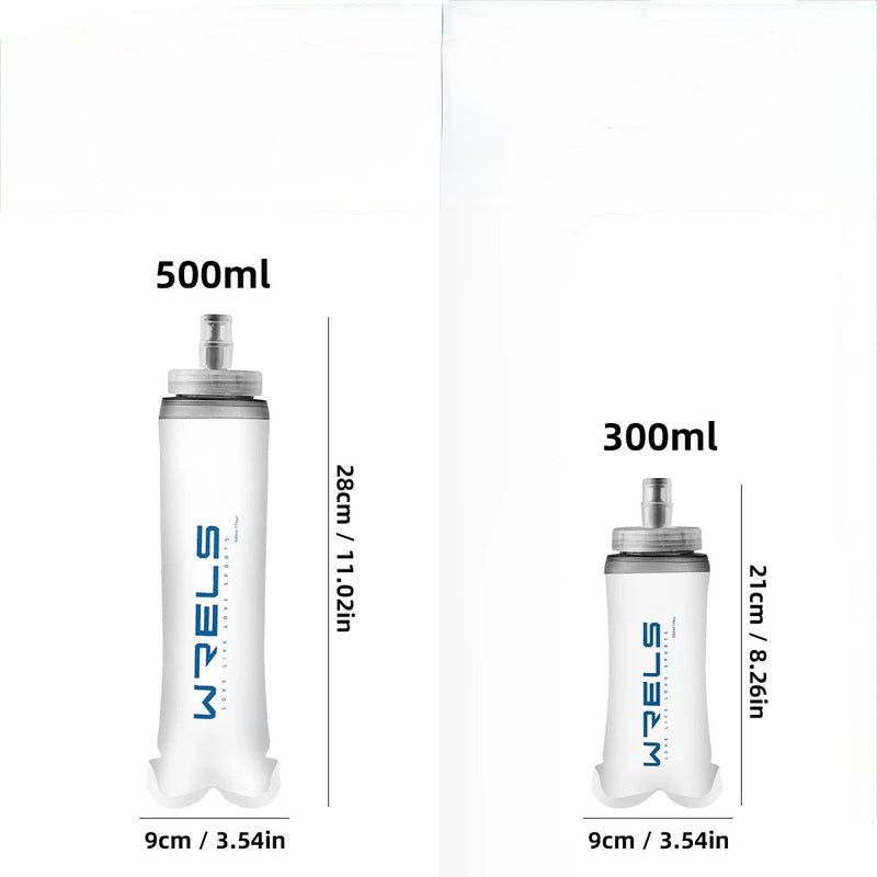 Garrafa WRELS 300-500ml | Dobrável e Rígida Esportiva