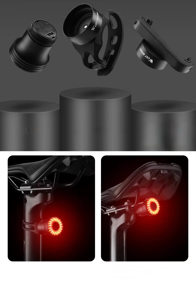 Luz Traseira Inteligente West Biking YP0701367 IPX6