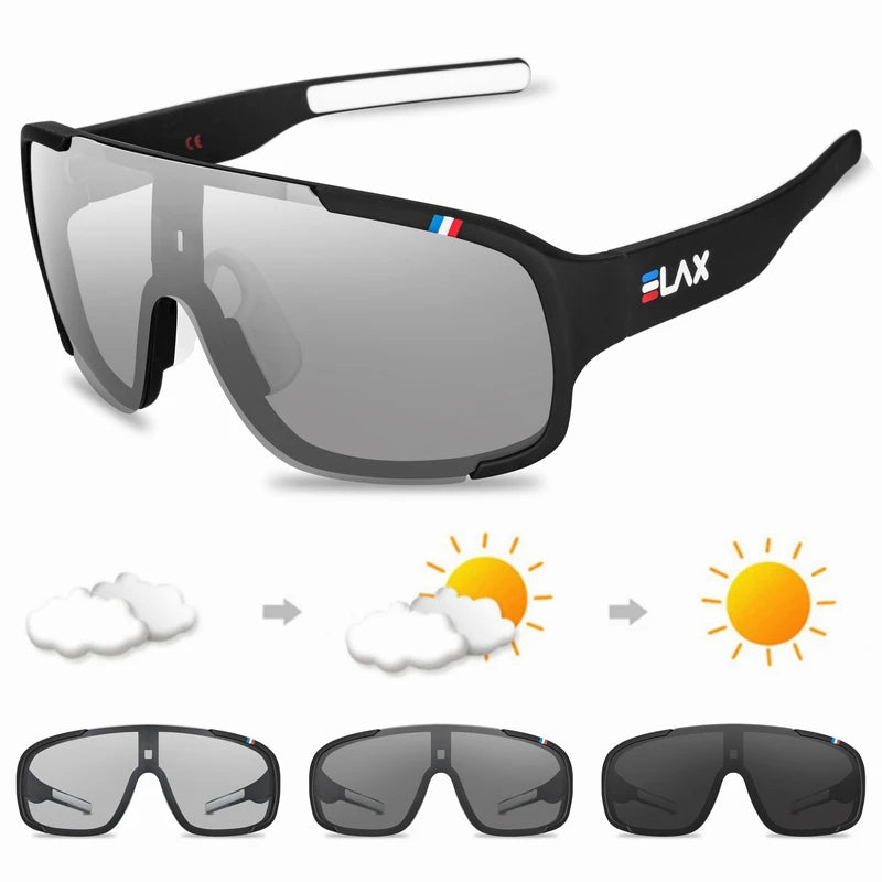 Elax Óculos de Ciclismo Fotocromático UV400 – Lente Polarizada