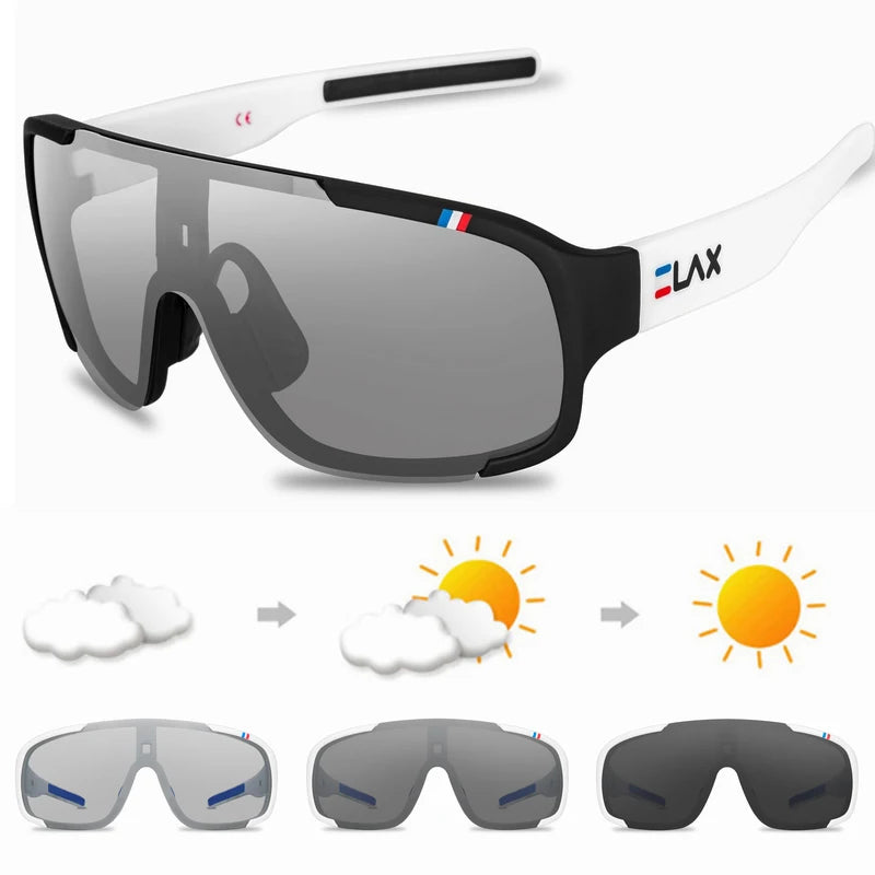 Elax Óculos de Ciclismo Fotocromático UV400 – Lente Polarizada