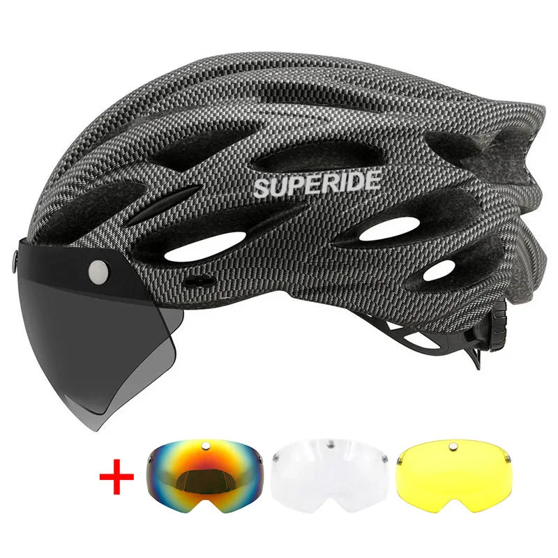 Capacete SUPERIDE Ultalight com Óculos Magnéticos e Viseira