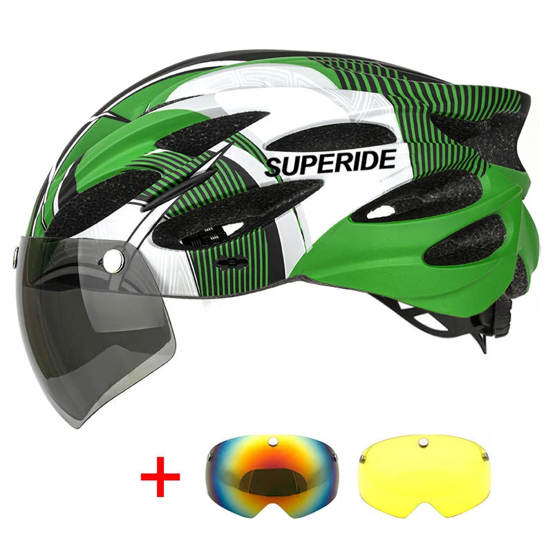 Capacete SUPERIDE Ultalight com Óculos Magnéticos e Viseira
