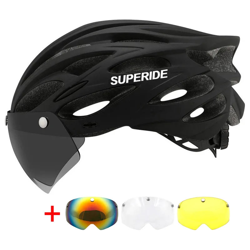 Capacete SUPERIDE Ultalight com Óculos Magnéticos e Viseira