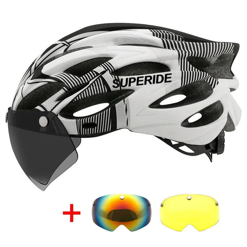 Capacete SUPERIDE Ultalight com Óculos Magnéticos e Viseira