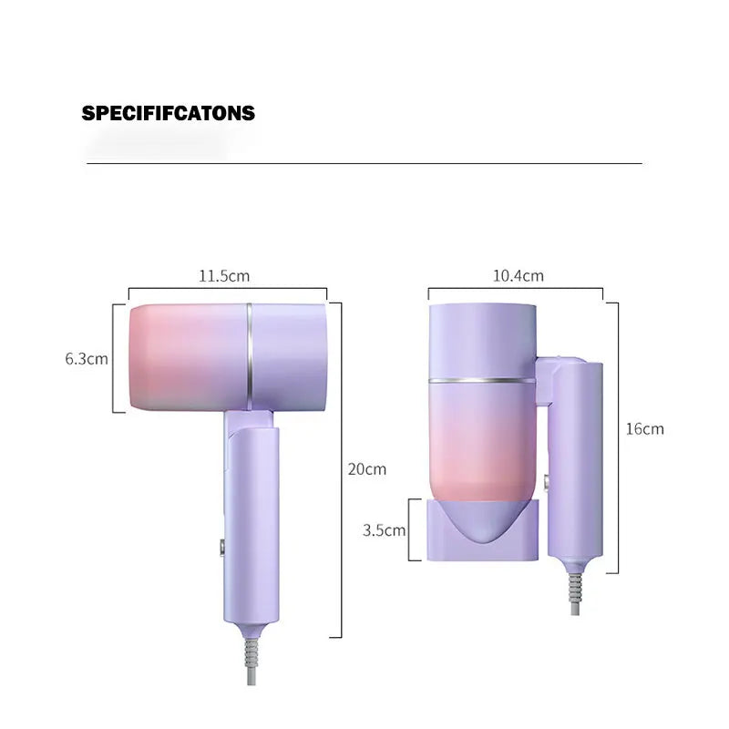 Secador de Cabelo Portátil Dobrável – Compacto e Potente