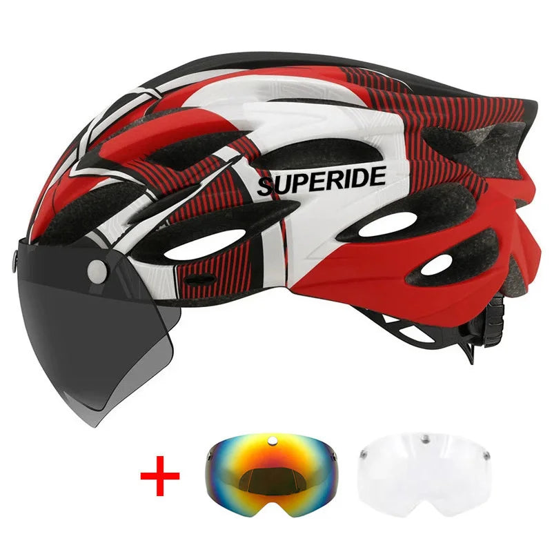 Capacete SUPERIDE Ultalight com Óculos Magnéticos e Viseira