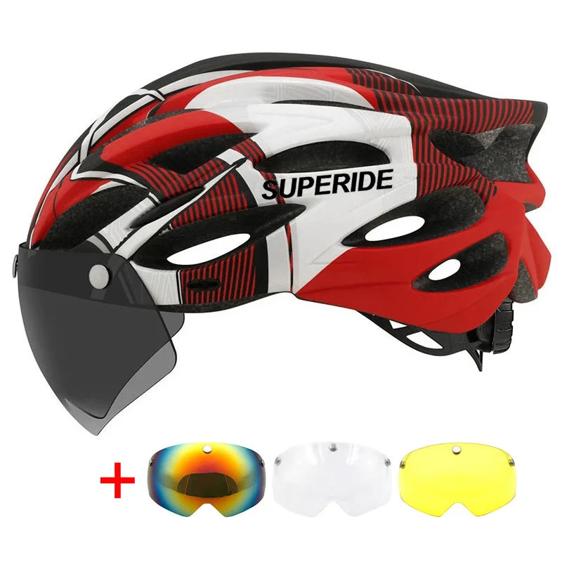 Capacete SUPERIDE Ultalight com Óculos Magnéticos e Viseira