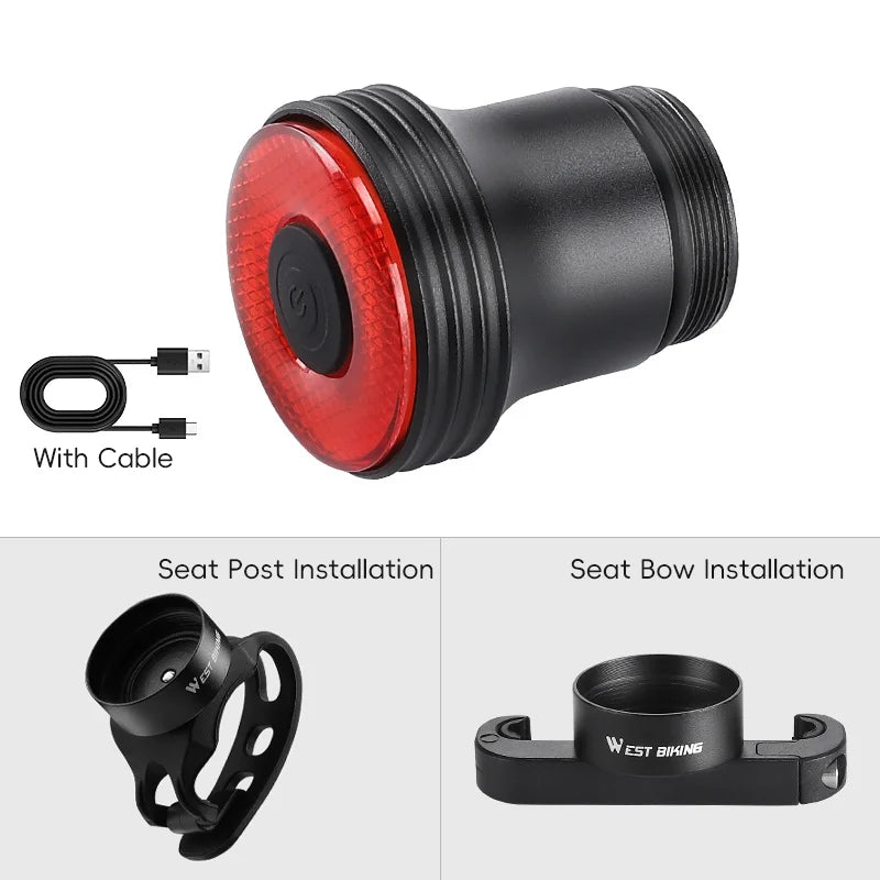 Luz Traseira Inteligente West Biking YP0701367 IPX6