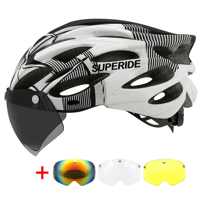 Capacete SUPERIDE Ultalight com Óculos Magnéticos e Viseira