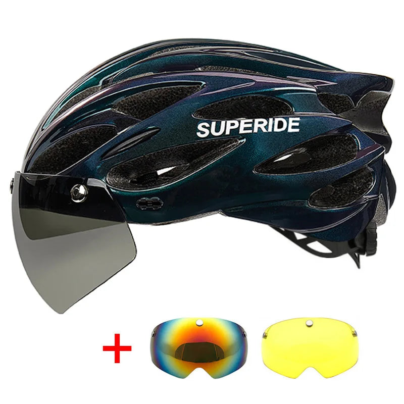 Capacete SUPERIDE Ultalight com Óculos Magnéticos e Viseira