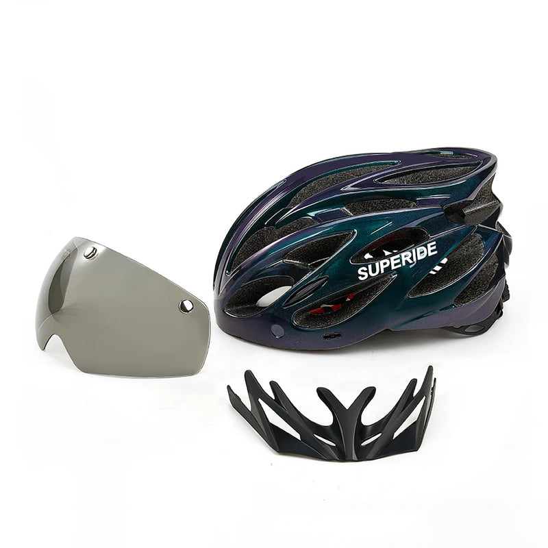 Capacete SUPERIDE Ultalight com Óculos Magnéticos e Viseira