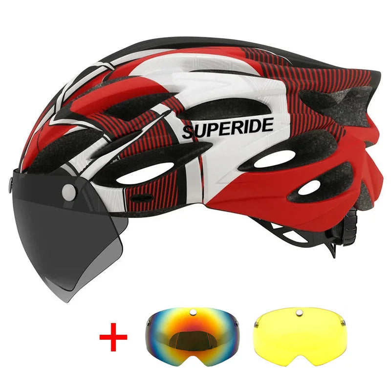 Capacete SUPERIDE Ultalight com Óculos Magnéticos e Viseira