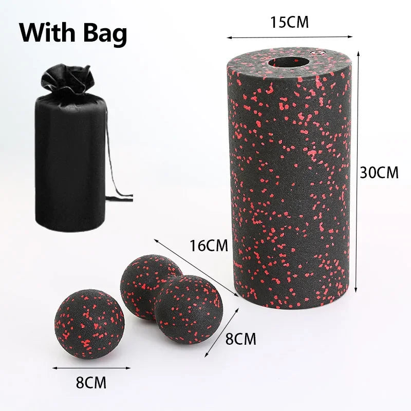 Kit Rolo de Espuma EPP 3 Peças – Relaxamento e Yoga