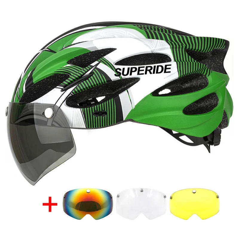 Capacete SUPERIDE Ultalight com Óculos Magnéticos e Viseira
