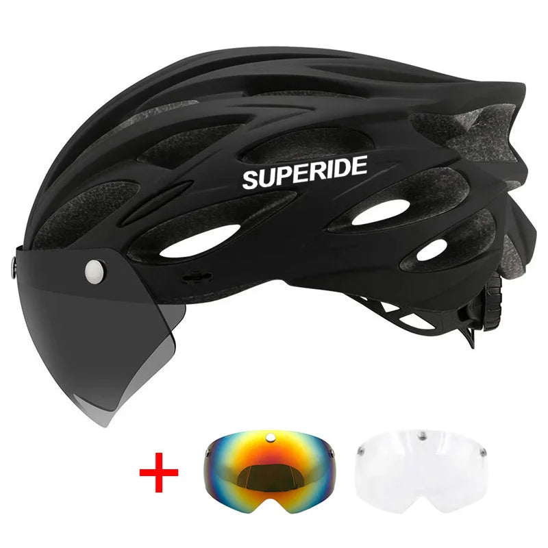 Capacete SUPERIDE Ultalight com Óculos Magnéticos e Viseira