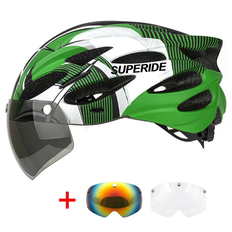 Capacete SUPERIDE Ultalight com Óculos Magnéticos e Viseira