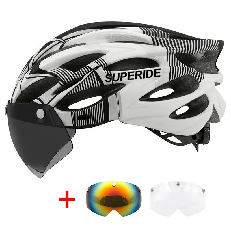 Capacete SUPERIDE Ultalight com Óculos Magnéticos e Viseira