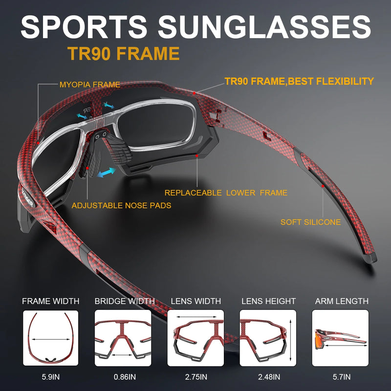 Óculos X-TIGER 5 Lentes Polarizadas UV400 Profissional