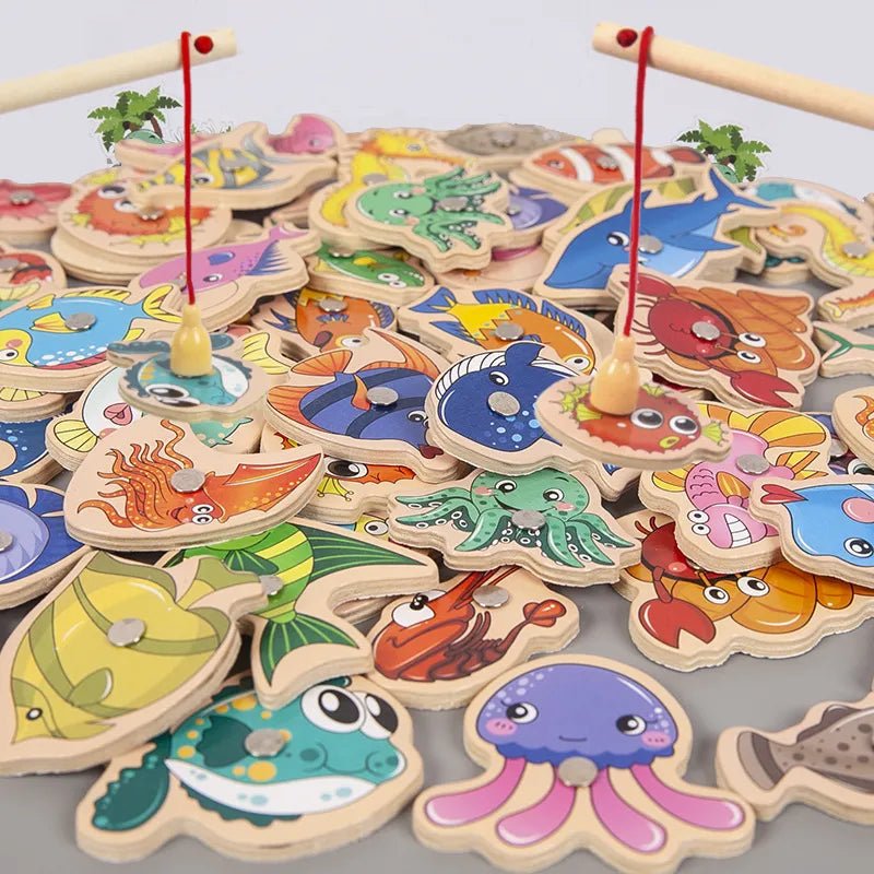 Brinquedo Educativo de Pescaria Montessori – Fishing Magnética - Lynzo