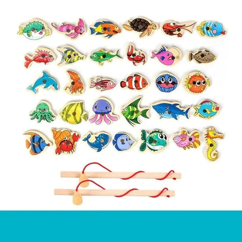 Brinquedo Educativo de Pescaria Montessori – Fishing Magnética - Lynzo