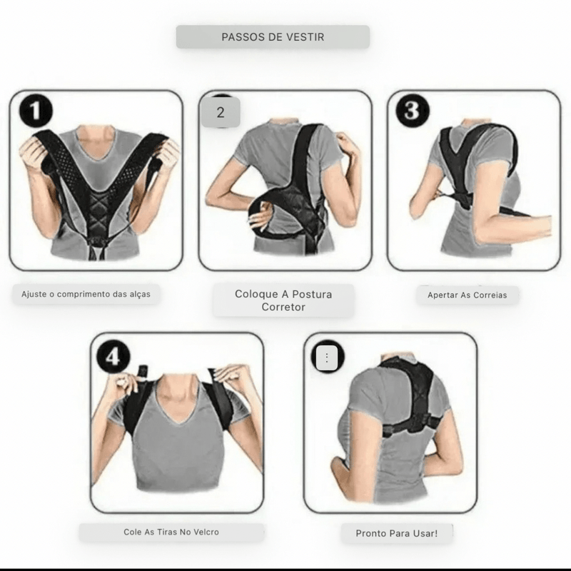 Corretor de Postura BeeChip – Conforto e Ajuste Ergonômico - Lynzo